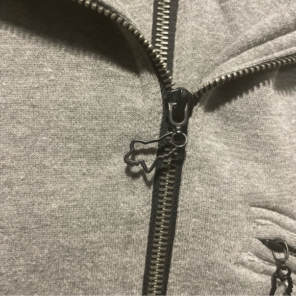 Fox Racing Kids Wolf Grey Full Double Zip Hoodie - Large - Picture 9 of 9